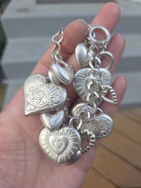 Silver Heart Charm Bracelet